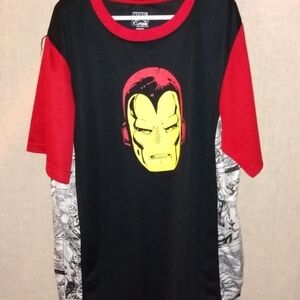 Boys Marvel Comics Iron Man Short Sleeve Tee, XL, Red,Black, Yellow, pre-owned